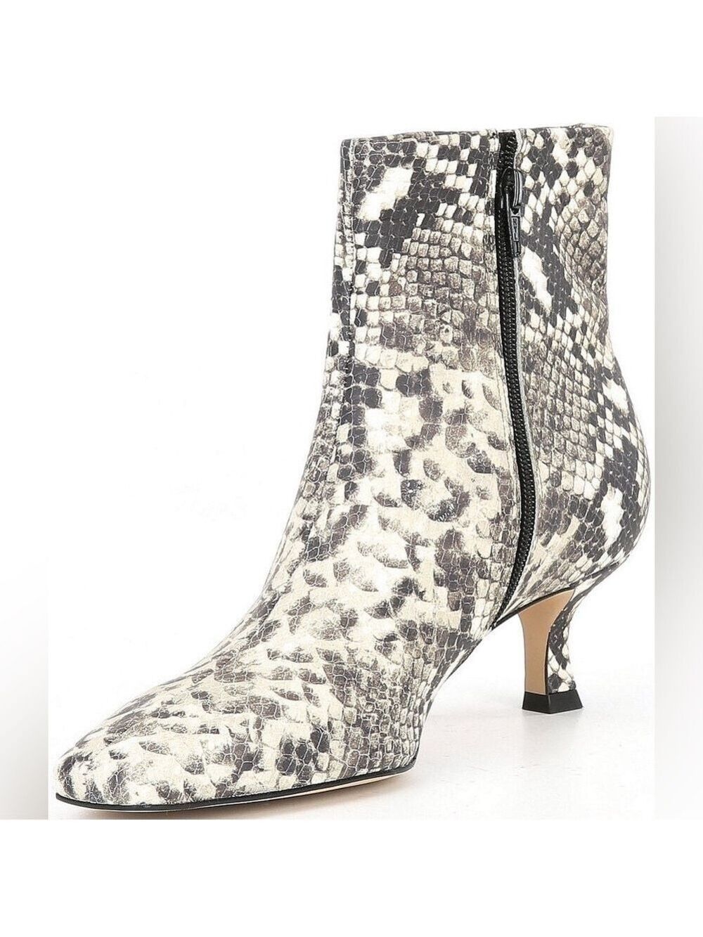 NWOB $129 Giani Bini Palmero Snake Print Snip Toe Kitten Heel Booties - Picture 4 of 10